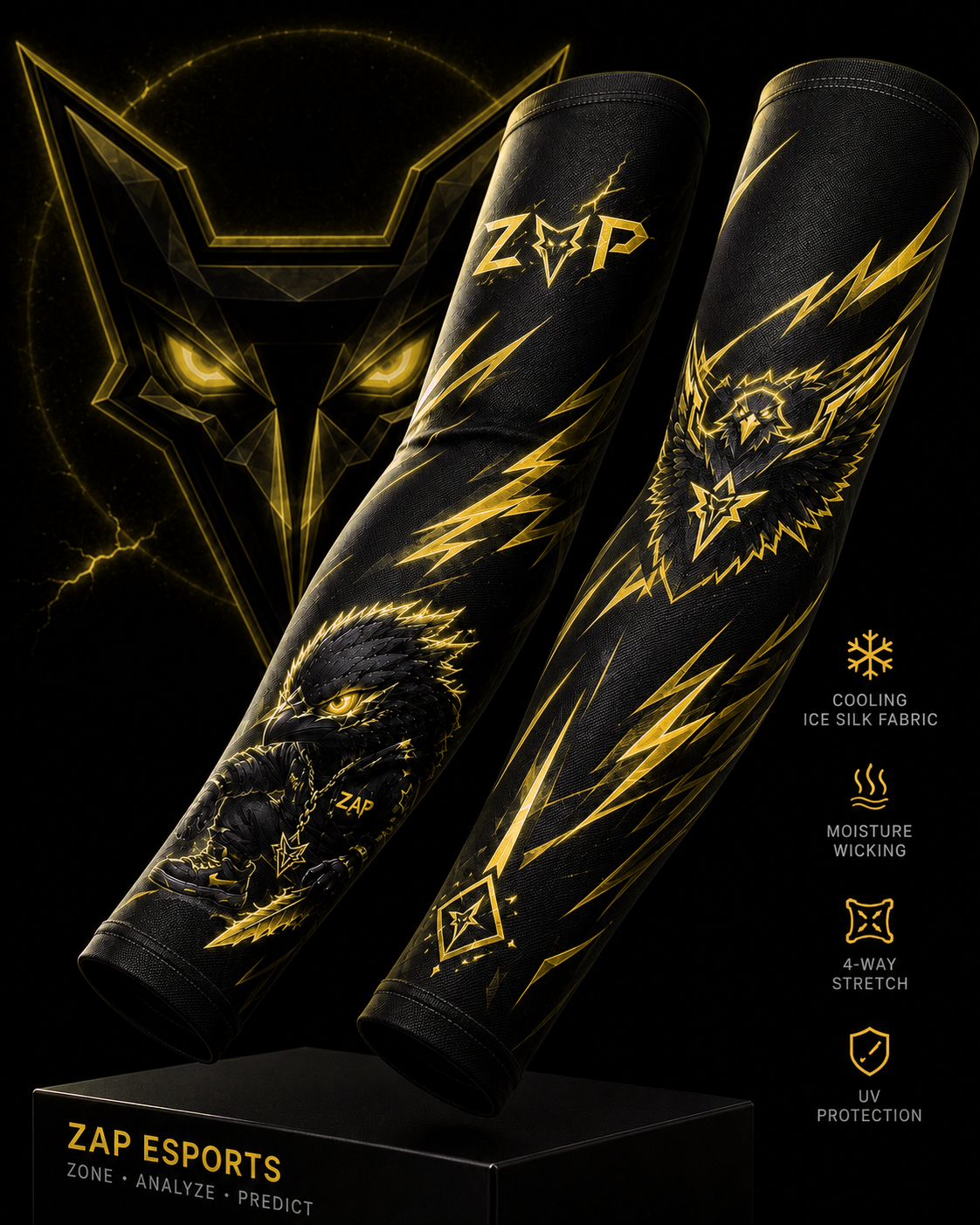 Z.A.P 冰袖 · 黑金款完整展示